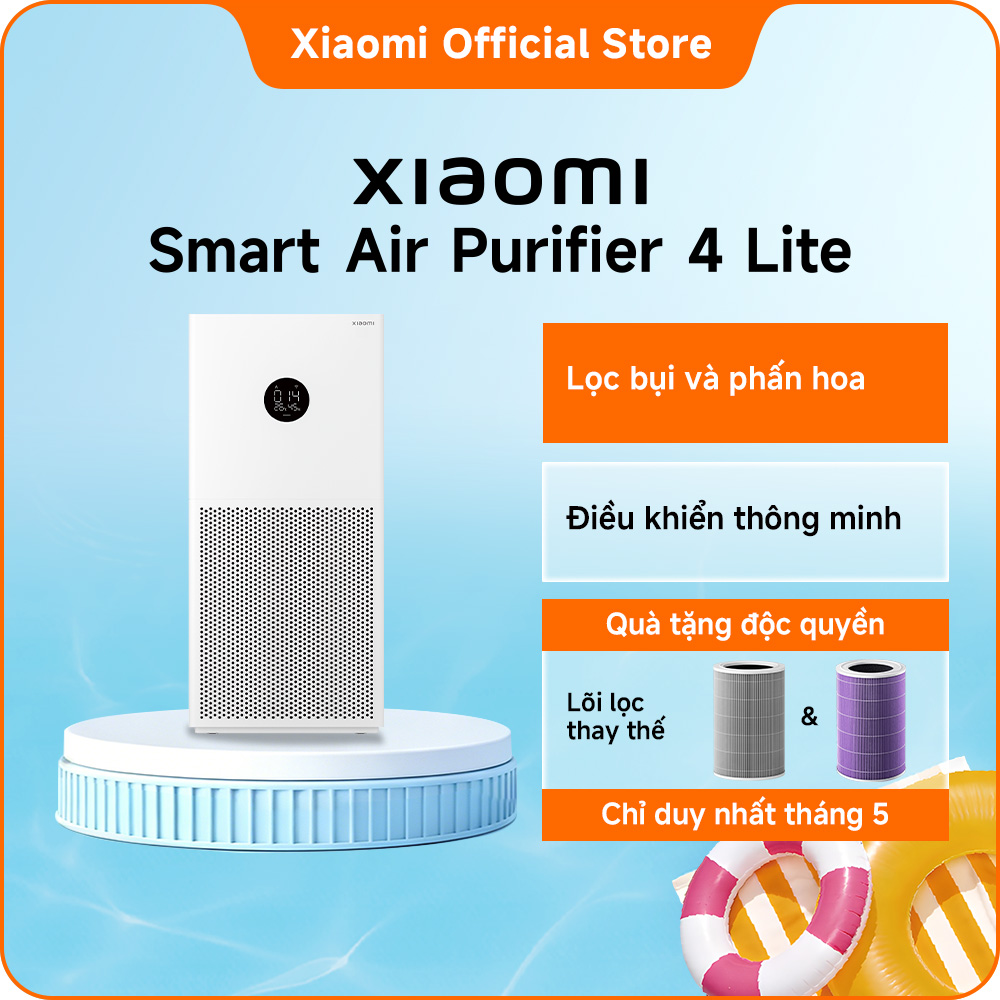 Xiaomi Smart Air Purifier 4 Lite Lọc bụi và phấn hoa  | Khử mùi  | Điều khiển thông minh