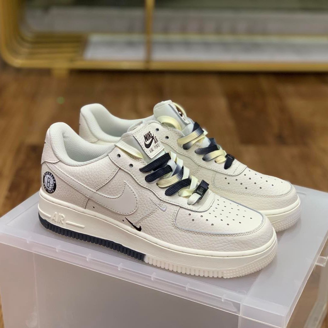 |siêu sale| giày sneaker nam nữ af1 brooklyn sail black phản quang