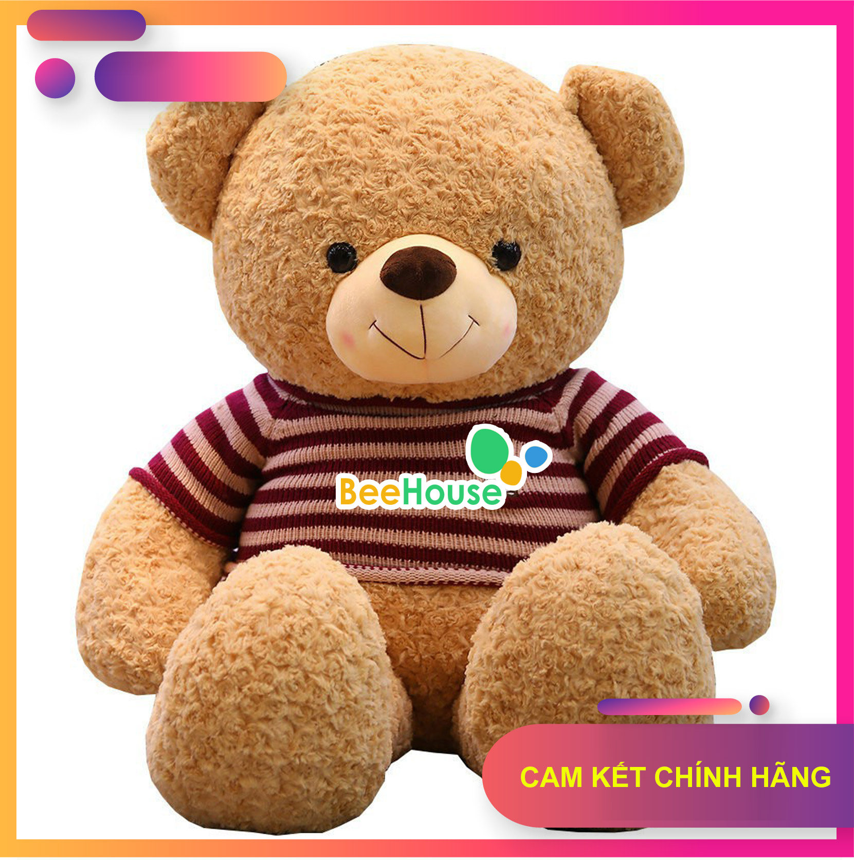 Gấu bông teddy gối ôm teddy hình thú làm quà tặng siêu đáng yêu size 80cm-1m2-1m4