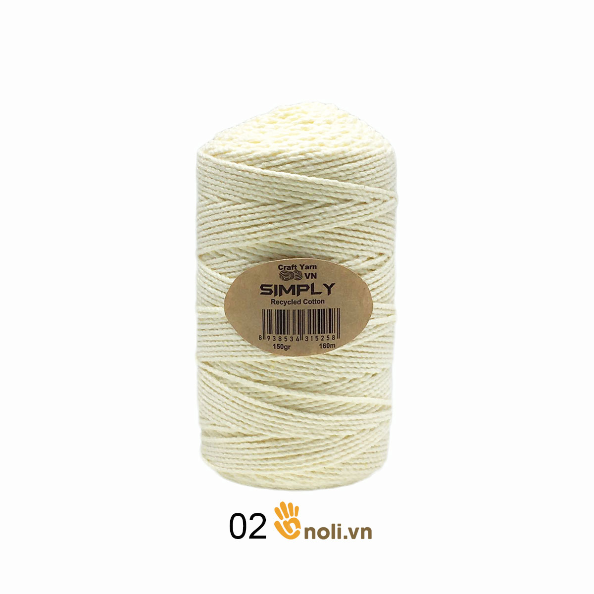 Sợi simply Craft yarn VN móc túi xách, túi tote, mũ nón cứng cáp, chắc chắn, màu sắc mộc mạc, tự nhiên 150g xuất xứ Việt Nam