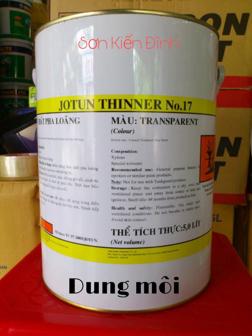 Dung môi Thinner 17 pha sơn lót epoxy Jotun penguard 5L