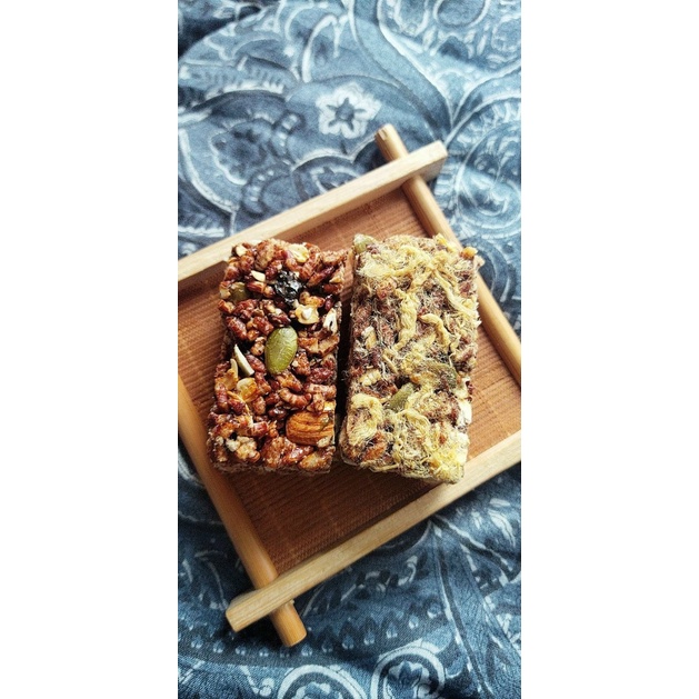 Bánh thanh gạo lứt sấy ngũ cốc herbslim chính hãng, gạo lứt chà bông, gạo lứt rong biển 250gram