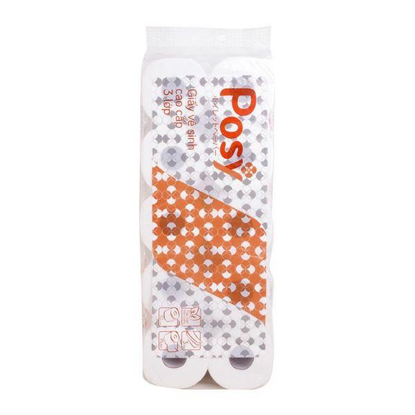 Giấy vệ sinh Posy Premium 2 lớp 10 Cuộn/Túi