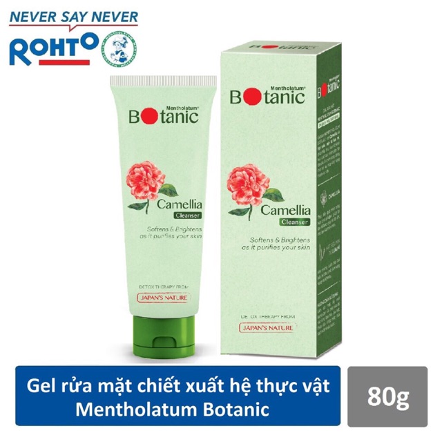 Gel rửa mặt chiết xuất hệ thực vật Mentholatum Botanic Cleanser 80g