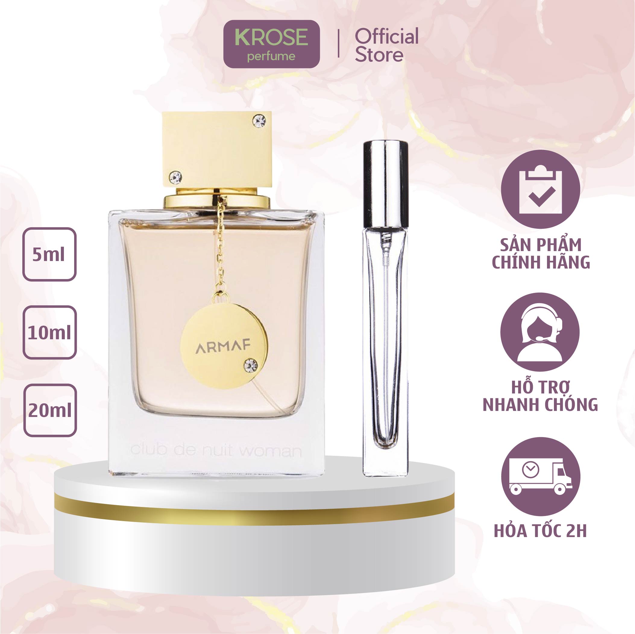 Nước hoa nữ armaf club de nuit woman edp club nữ chiết 5ml, 10ml, 20ml