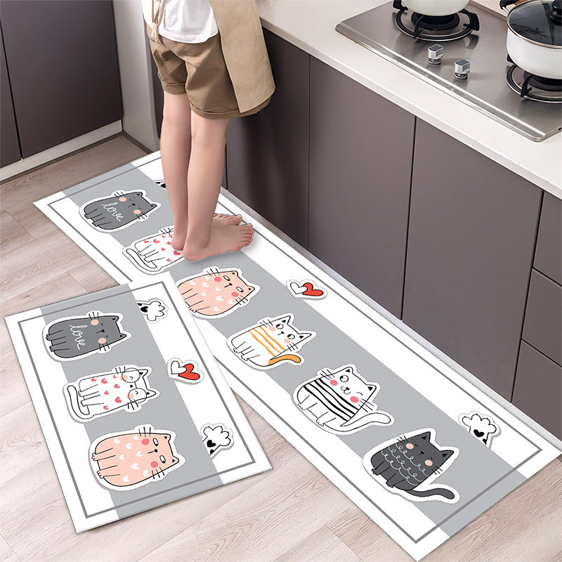 Thảm Lau Chân Nhà Bếp, Nhà Tắm - Thảm Chùi Chân Trải Sàn Nhà Thấm Hút Nước Chống Trơn Trượt
