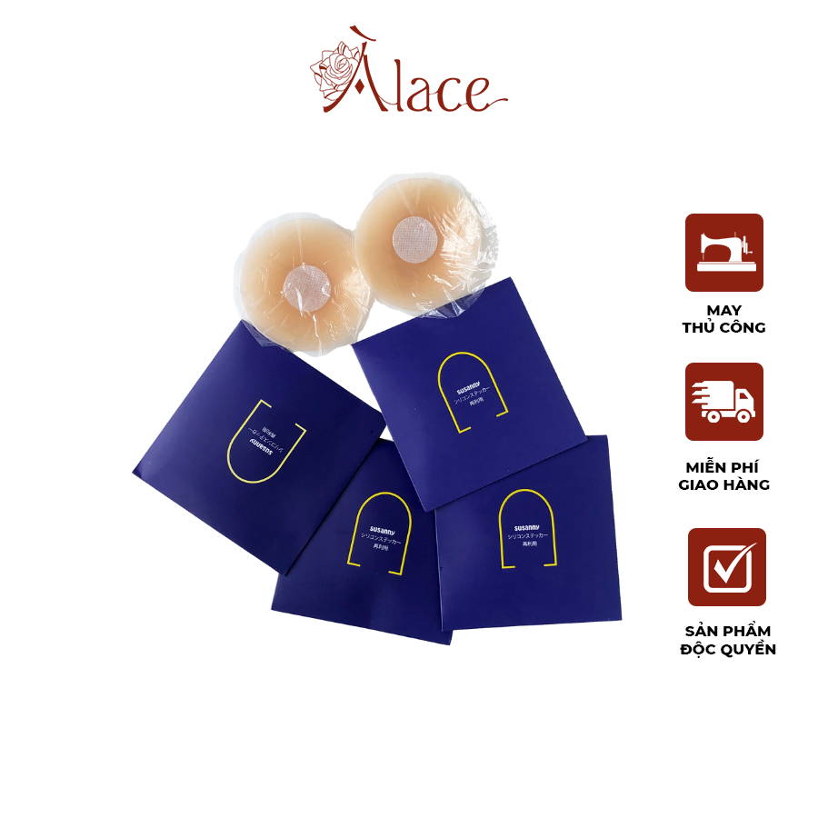 Miếng dán ngực nhật bản à lace ultra thin silicone cao cấp ac0004