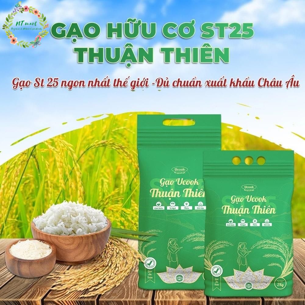 Gạo hữu cơ st25 - thuận thiên - túi 5kg