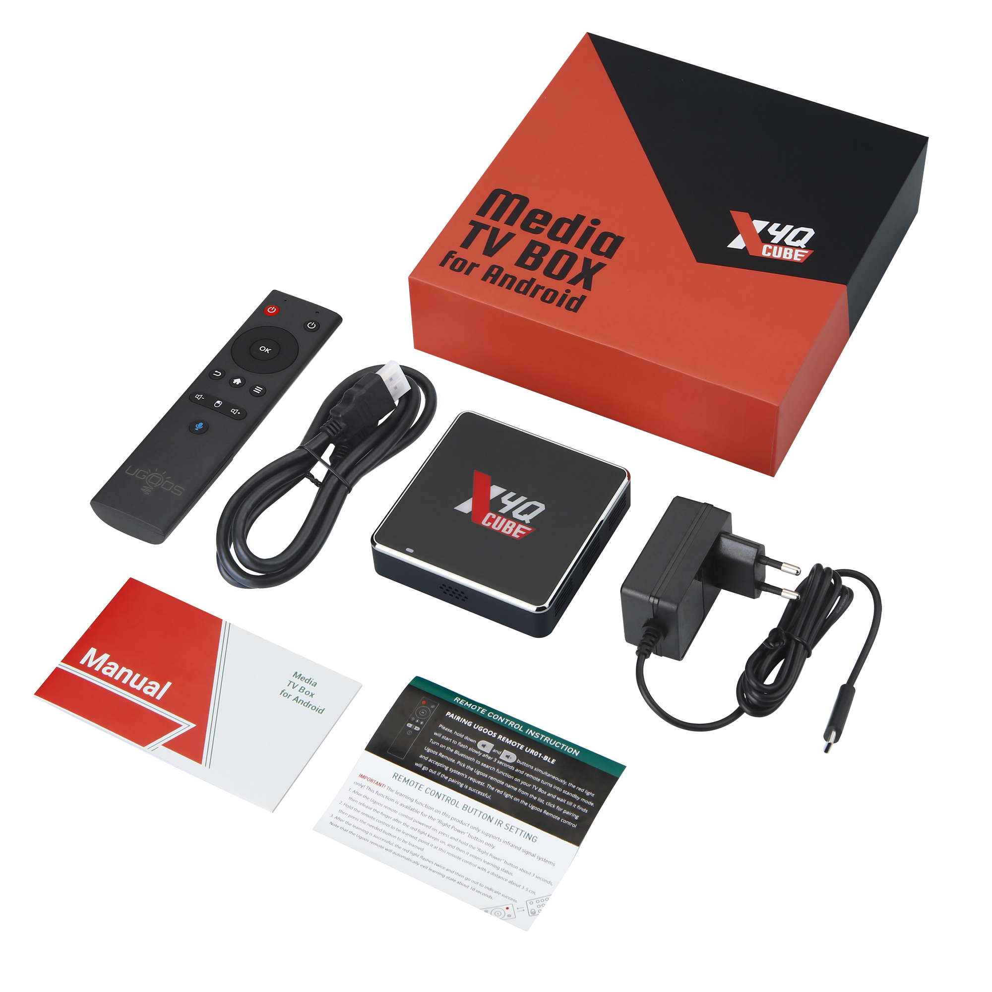 Android TV Box Ugoos X4Q Cube  - Android 11, Amlogic S905X4, Ram 2GB, Bộ nhớ 16GB - Dolby Atmos , DTSX Passtrough
