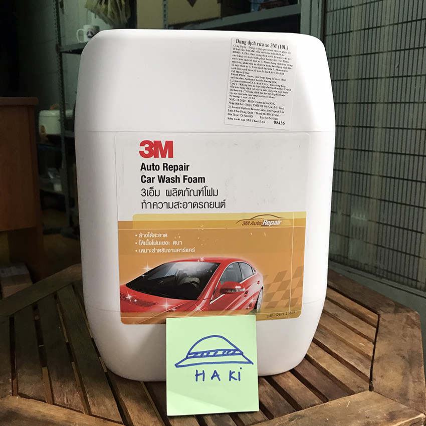 Xà bông rửa xe 3M can 10l nhập Thái Lan: rửa xe ô tô xe máy đậm đặc bọt tuyết 3M CAR WASH FOAM