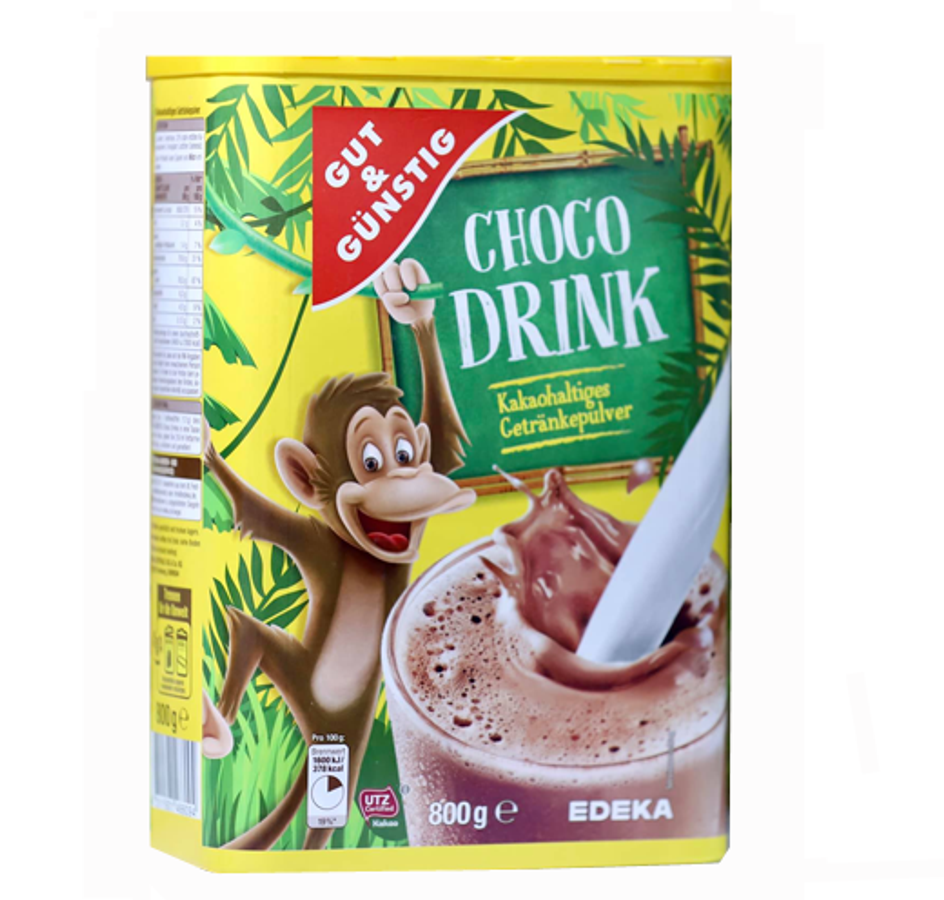 Bột Choco Drink Gut & Gunstig Đức Nguyên Chất - Pha Uống Hộp 800gr  Không