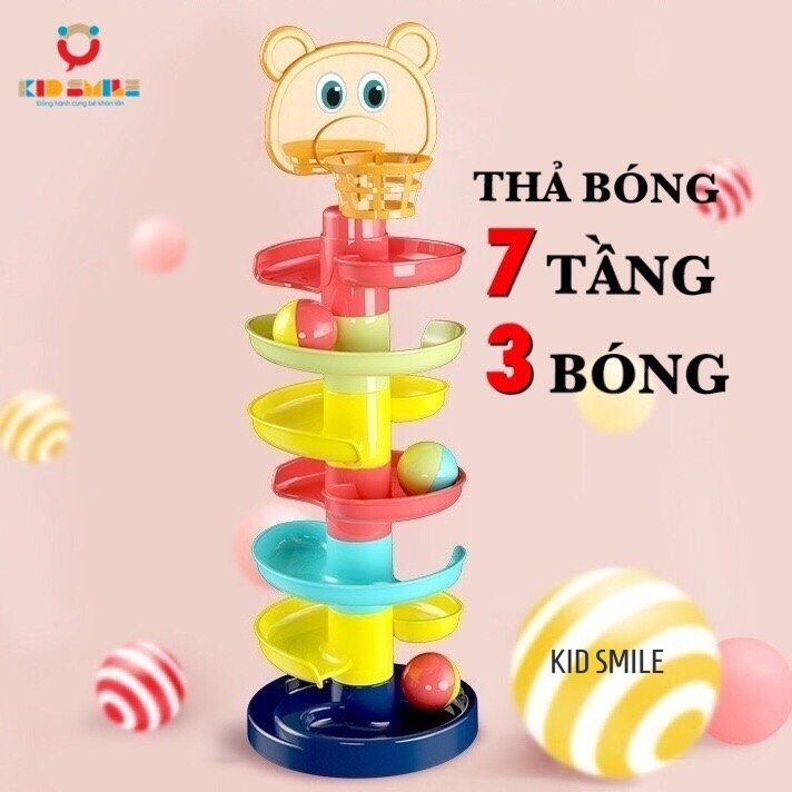 Đồ Chơi Thả  7 Tầng 6 Bóng Hình Gấu Ngộ Nghĩnh Cho Trẻ Em Từ 6 Tháng Trở Lên Phát Triển Khả Năng Quan Sát Và Khéo Léo Của Đôi Tay