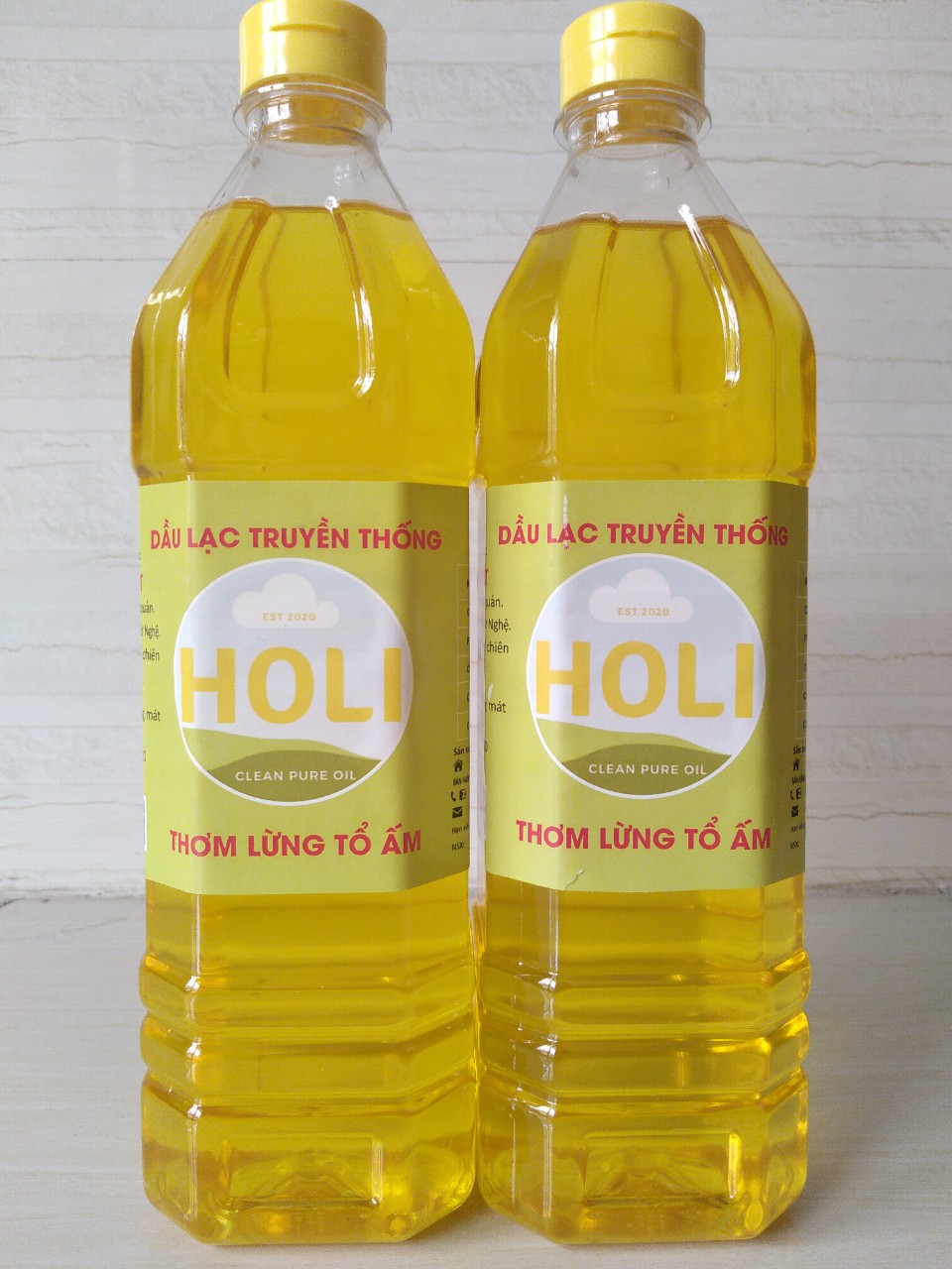 Dầu lạc nguyên chất ép lạnh Holi 1L