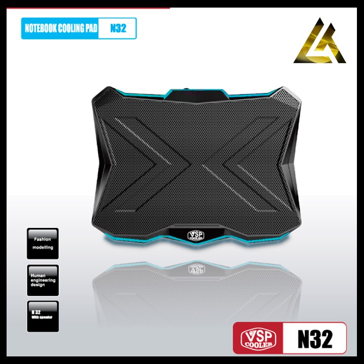 [HCM]Chân Đế Tản Nhiệt Cho Laptop Vsp Cooler N32 Lt Store Quạt Tản Nhiệt Máy Tính