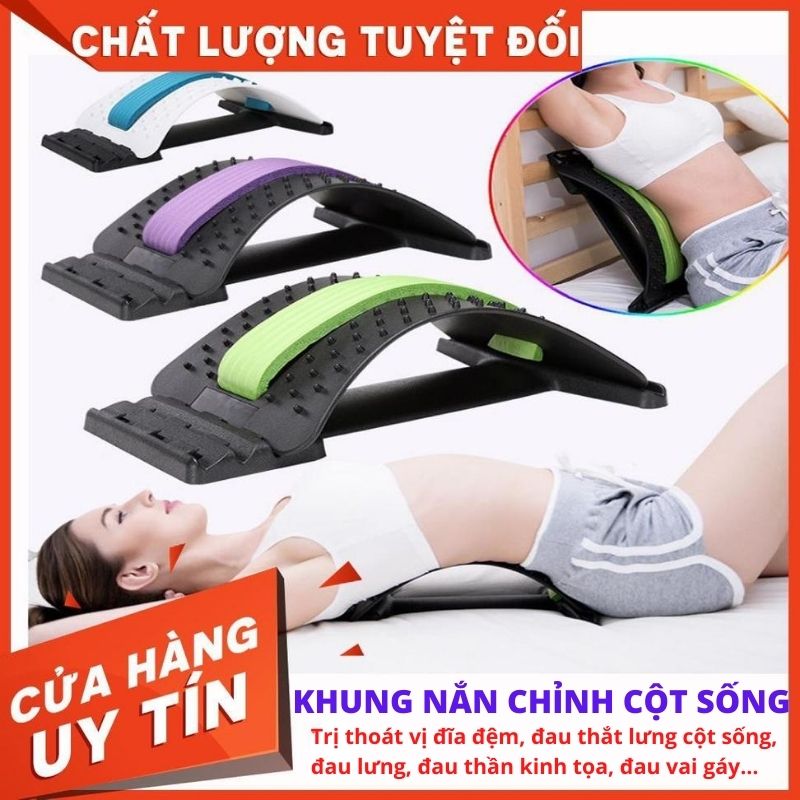 Khung Nắn Chỉnh Cột Sống Lưng Và Massage Lưng, Điều Trị Thoát Vị Đĩa Đệm, Nhức Mỏi  Đau Lưng, Đau Vai Gáy, Dụng Cụ Hỗ Trợ Tập Lưng, Khung Nắn Chỉnh Cột Sống Lưng Tại Nhà - Bảo hành 1 đổi 1 bởi Tổng Kho 1688