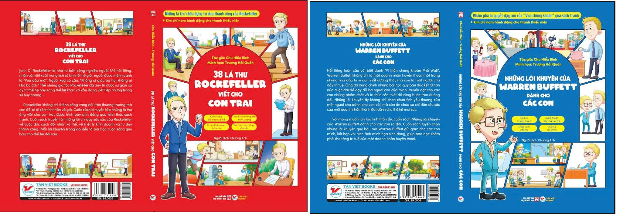SÁCH MỚI Bộ 2 cuốn truyện tranh “Những bức thư của các tỷ phú thế giới dành cho con”