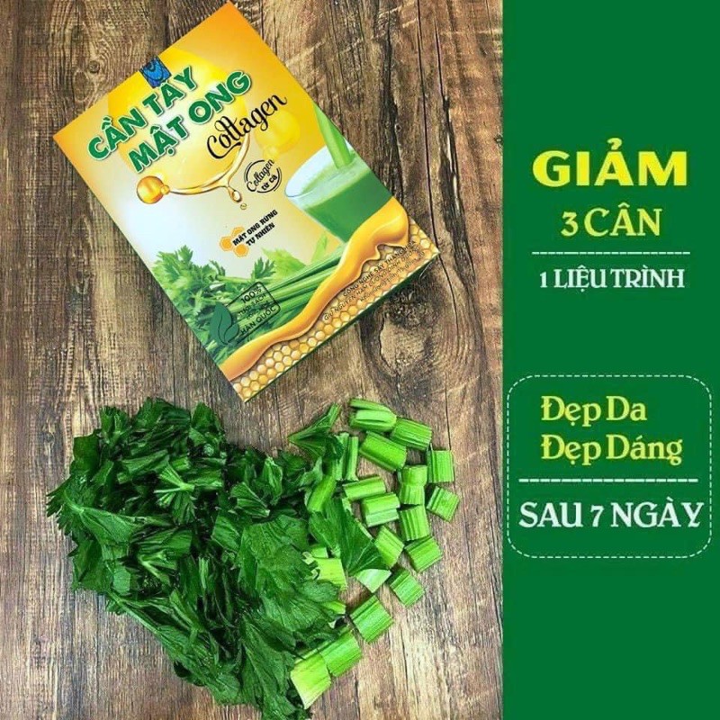 Bột Cần Tây Mật Ong Collagen Hộp 15 gói