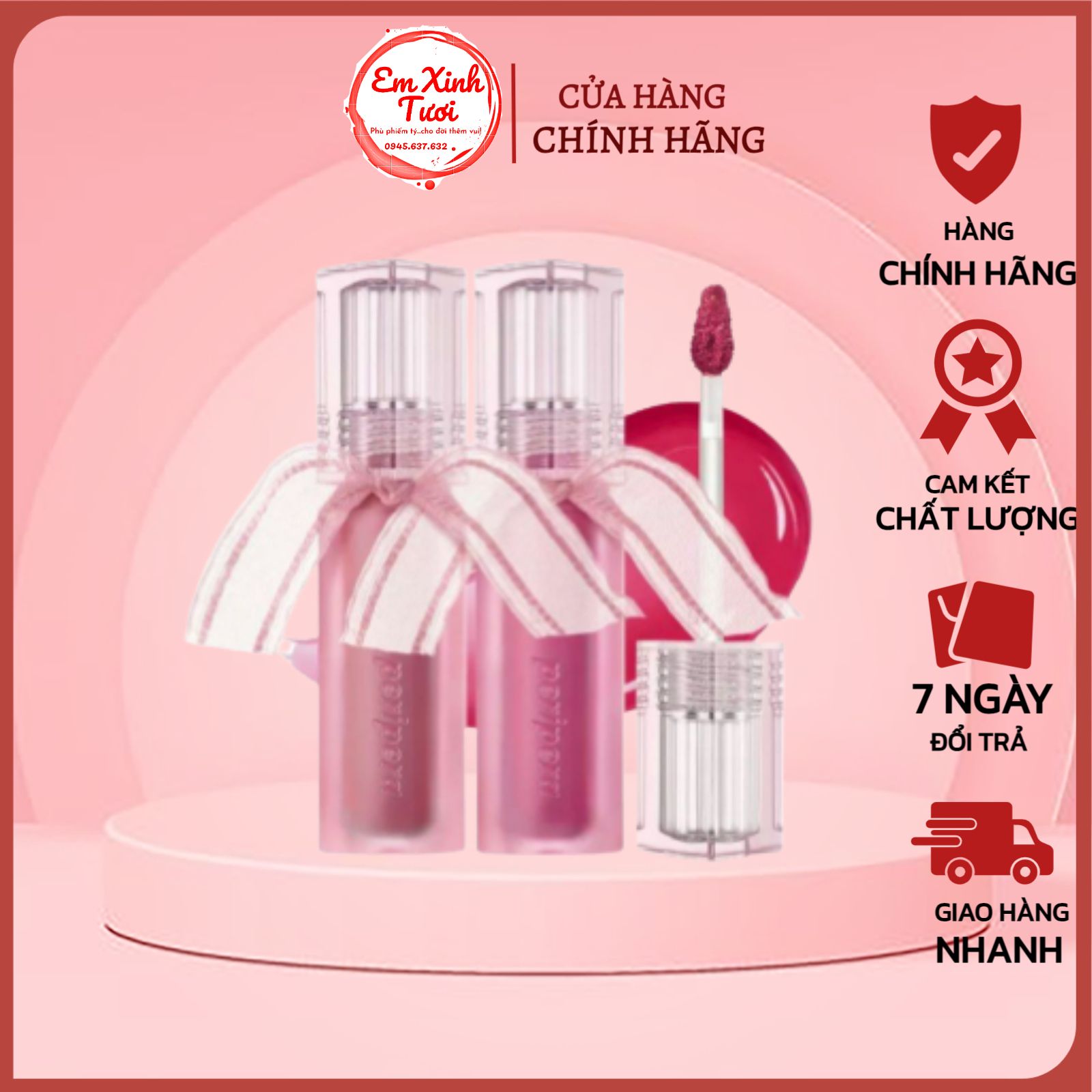 Son tint bóng peripera bare water tint ink 3.8g xinh xắn hàn quốc - emxinhtuoi
