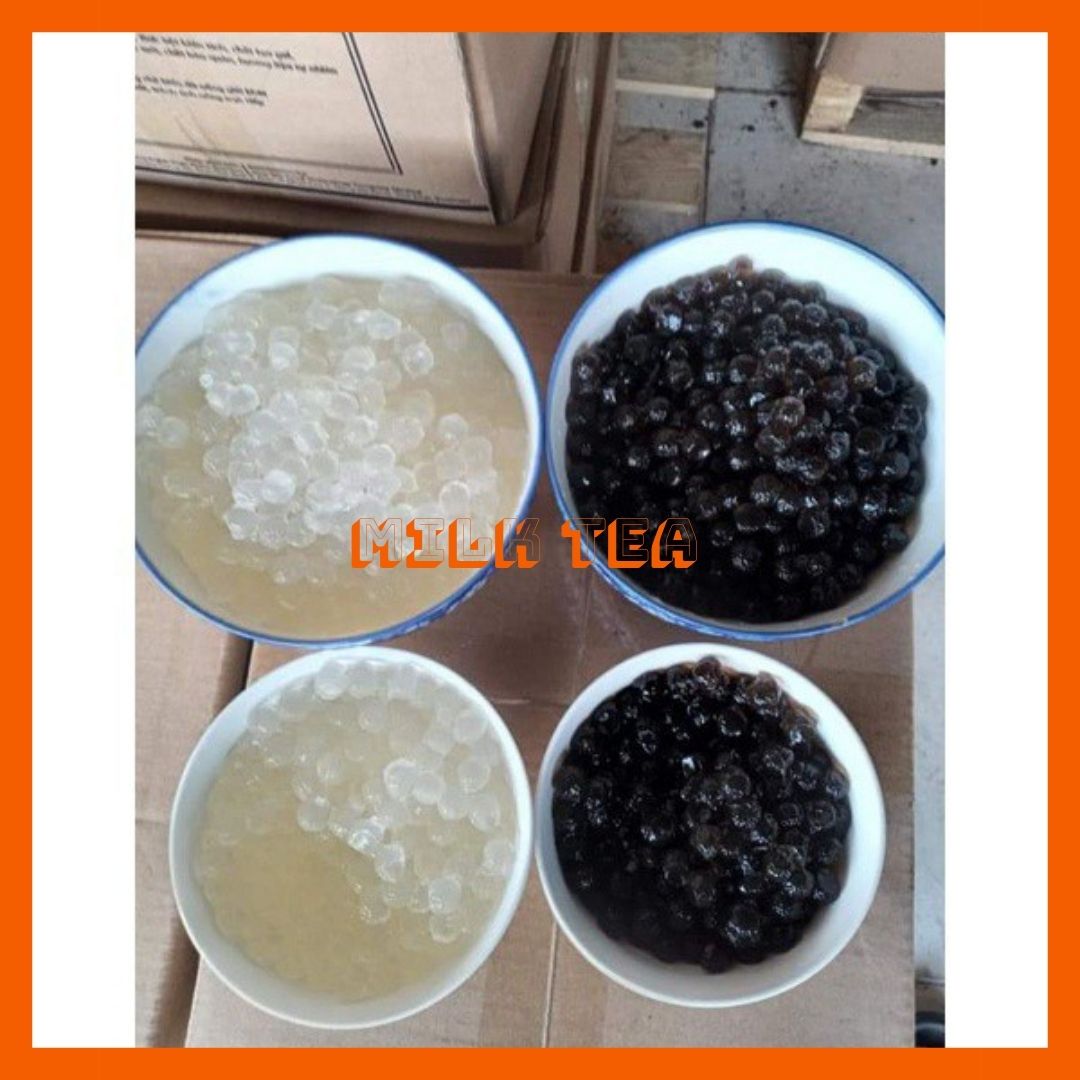 trân châu 3q/Trân châu 3Q Sea Jelly Gói 2kg - thạch ngọc trai vị nguyên bản/ đen camramen/nguyên liệu pha trà sữa 2kg
