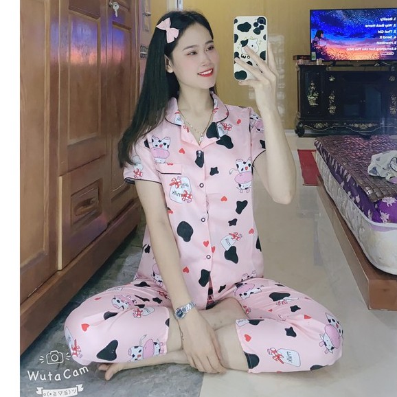 🌈XẢ HẾT 🌈 Pijama tay cộc quần dài, CHỌN MẪU (40 mẫu)  - Chất Mặc Mát, An Toàn Cho Da, Hoạ Tiết Đáng Yêu Free size 40-60kg