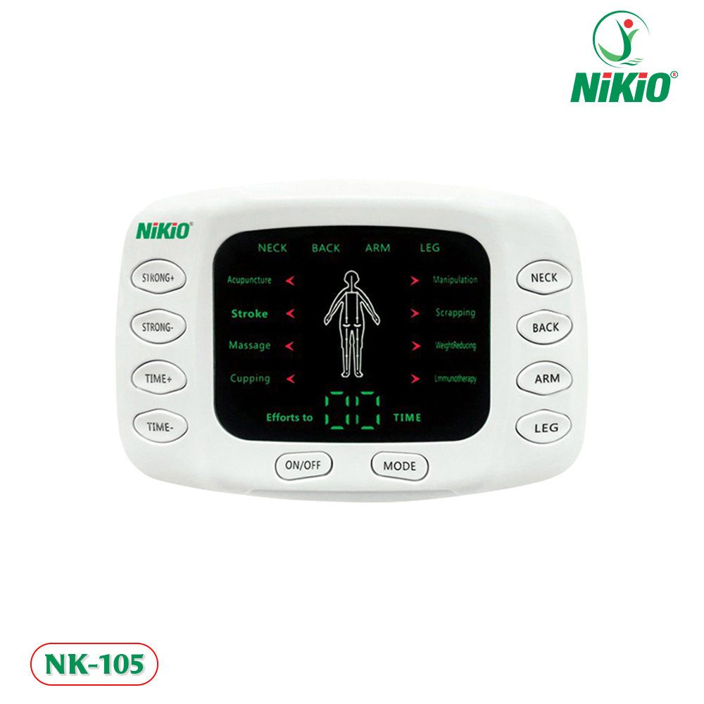 Máy Masssage Xung Điện 4 Dán Nikio NK-105 - Mát Xa Toàn Thân Kết Hợp Dép Massage Thư Giãn Lòng Bàn Chân - Pin Sạc Tiện Lợi