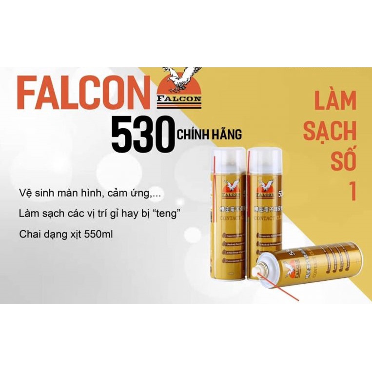 Nước Tẩy Keo Kính Falcon 530 Lau Màn Hình Vệ Sinh Điện Thoại Bo Mạch, Khăn Lau Màn Hình Điện Thoại