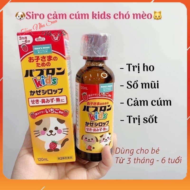 Siro ho paburon s nhật bản💖freeship💖 dùng được cho bé từ 3 tháng đến 6 tuổi