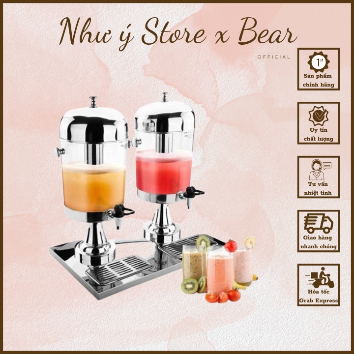 Bình Đựng Nước Ép Trái Cây 2 Vòi 16L Tiện Lợi Cho Các Bữa Tiệc Gia Đình Lớn Nhỏ