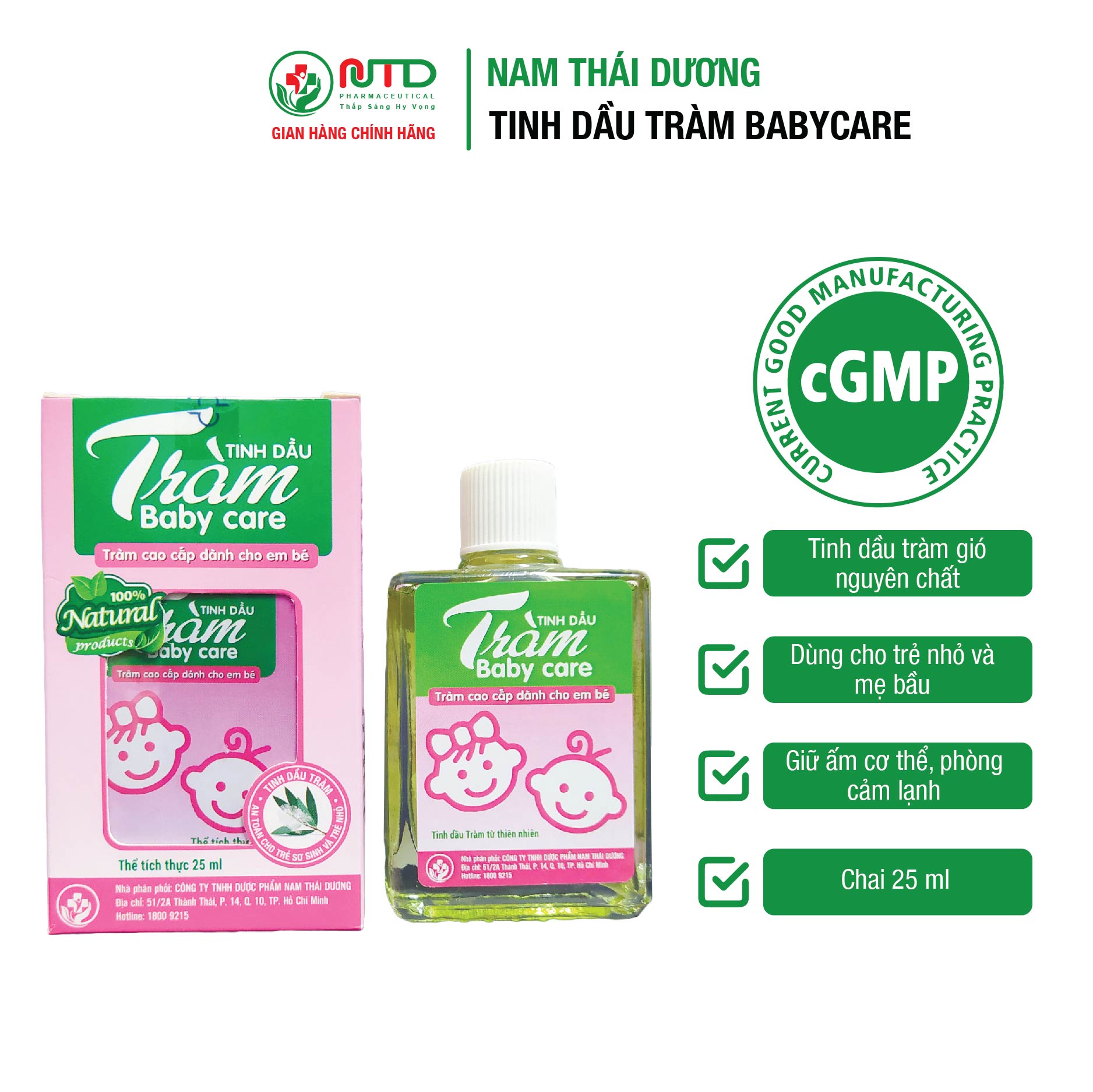 Tinh dầu tràm Baby care - Dầu tràm cao cấp dành cho bé