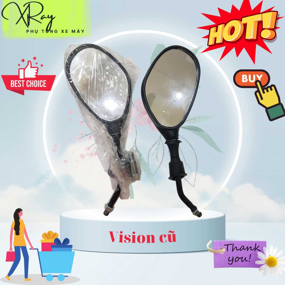 Gương xe máy vision 2011-2020, đời đầu.