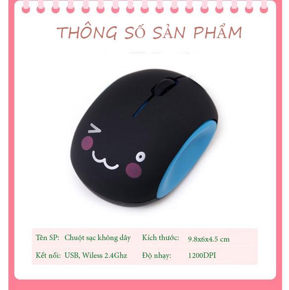 Chuột không dây cao cấp phong cách Hàn Quốc-FTS9, chuột Bluetooth, Wireless 2.4Ghz, chuột hoạt hình, chuột chơi game không gây tiếng ồn, pin sạc lại, dùng cho máy tính, laptop, tivi-FUNNY TIMES