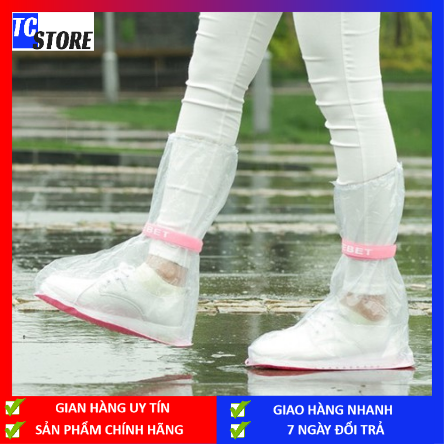 (FREESHIP) Bốt Đi Mưa Vỏ Bọc Chống Thấm Nước Bốt Đi Mưa Bọc Giày Đi Mưa Không Trơn Dày Chống Mài Mòn Trẻ Em Của Giày Nước Trong Suốt Cao Ống Thời Trang Nam Giới Và Phụ Nữ Sepatu Pria Giày Nam