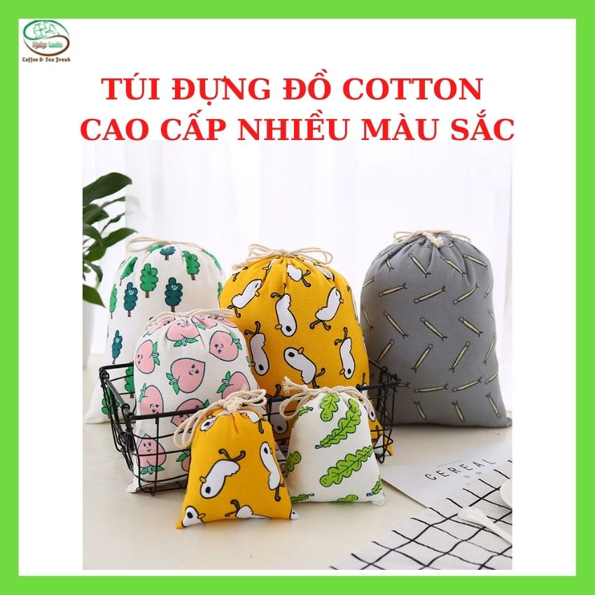 [Relea] Túi Đựng Bình Nước Giữ Nhiệt 1000ml Cute Dễ Thương Dây Rút Loại To Bằng Vải Cotton Cao Cấp Relea TĐR01 Đa Năng Phù Hợp Đựng Bình Giữ Nhiệt, Cốc Cà Phê, Chai Vang, Giày, Đồ Dùng Đi Dã Ngoại-Hahulado Official Store