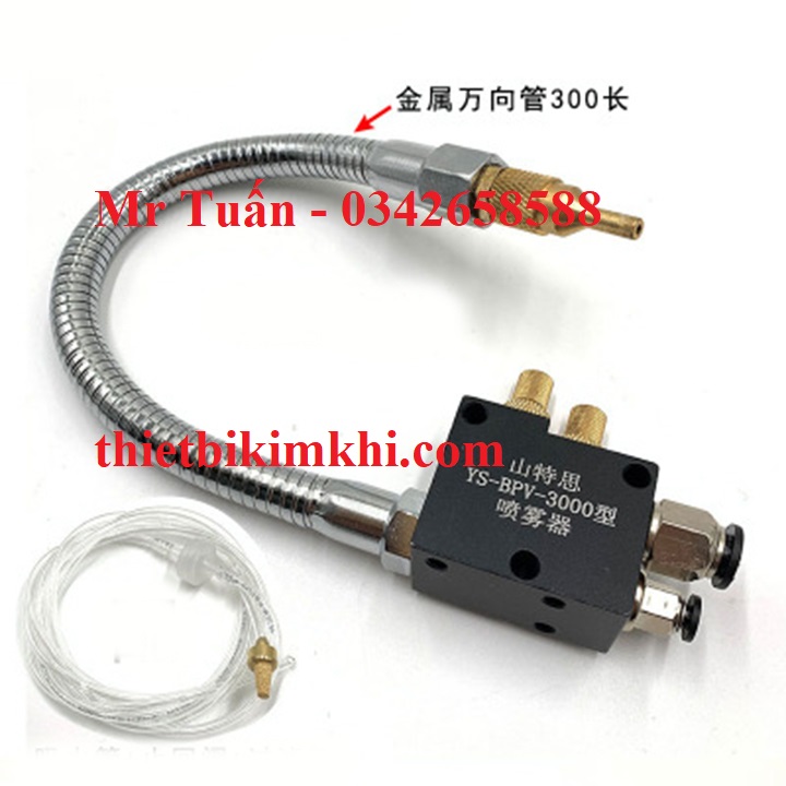 Vòi phun sương kim loại, vòi phun sương YS-BPV-3000 vòi kim loại, vòi phun làm mát kim loại, vòi phun sương máy CNC, vòi phun sương may phay, vòi phun dầu làm mát lưỡi cắt, vòi phun dầu làm mát máy cắt, vòi phun dầu có van điều chỉnh