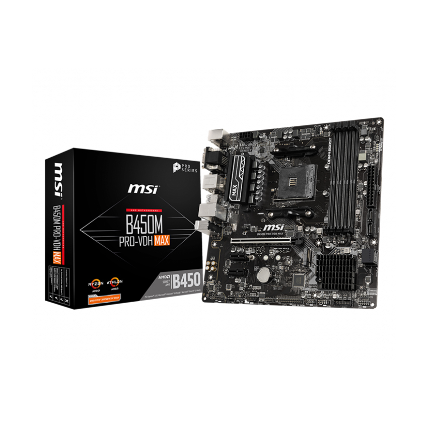 Mainboard msi b450m pro vdh max - hàng chính hãng