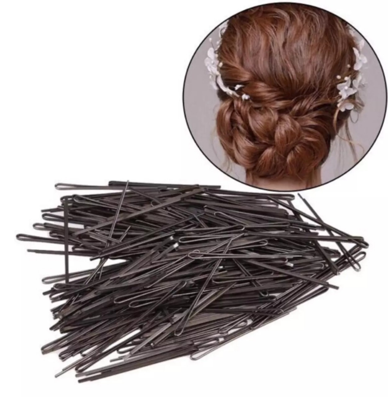 [HCM] 100 cây Kẹp tăm đen xẹt mái, kẹp tóc cô dâu ,kẹp tăm thẳng SIZE 5,5 cm và 6,5 cm