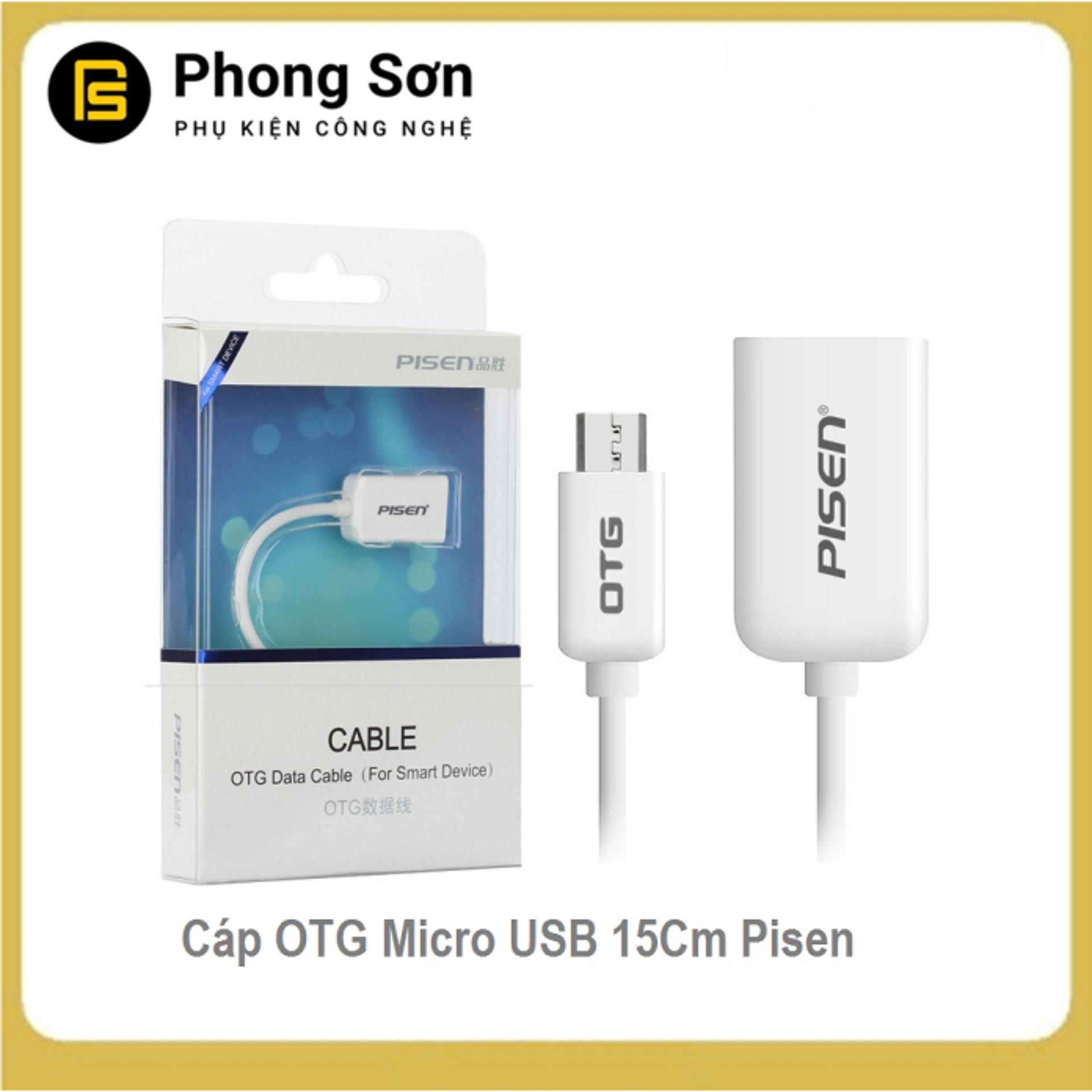Cáp OTG 15cm Micro USB Pisen