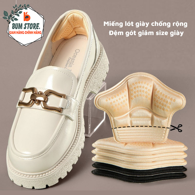 Bộ 2 Miếng Lót Giày Cao Su Non Chống Rộng 2 Kích Thước, Combo Lót Giày Êm Chân Chất Liệu Eva Giảm Size Giày Mềm Mại.