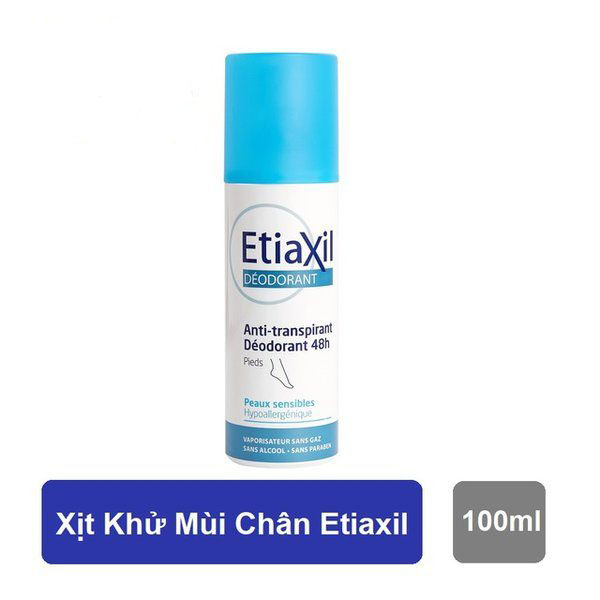 Xịt Khử Mùi hôi chân E.ti.a.xil Deodorant Anti-transpirant chai 100ml của Pháp