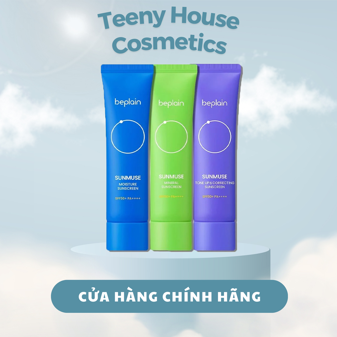 [Chiết-Gốc] Hàng Công ty - Kem chống nắng Beplain Sunmuse đủ màu tím/ xanh dương/ xanh lá nâng tông kiềm dầu