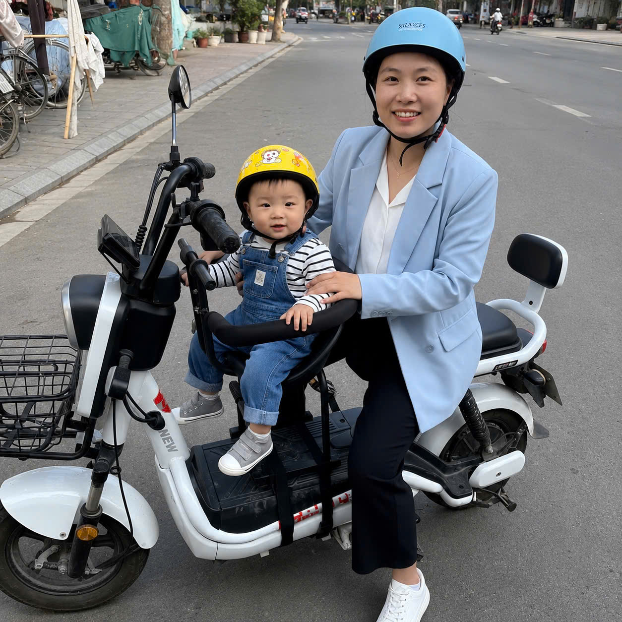 [ CÓ DÂY RÀNG ] GHẾ ĐI XE MÁY ĐIỆN , XE ĐẠP ĐIỆN AN TOÀN CHO BÉ