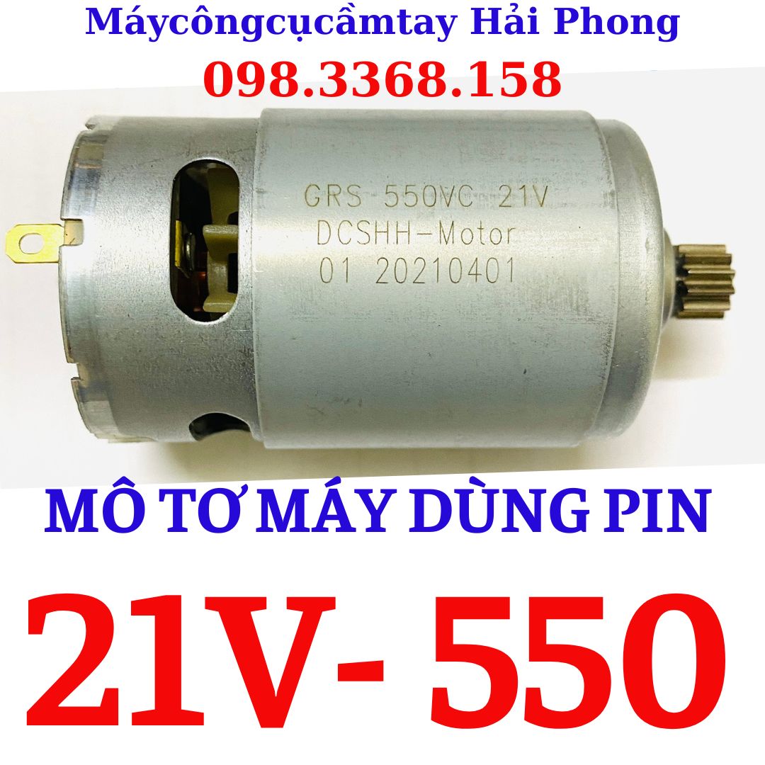 Mô tơ khoan pin 21v - 21v-550 siêu bền . mô tơ khoan pin 12v -550