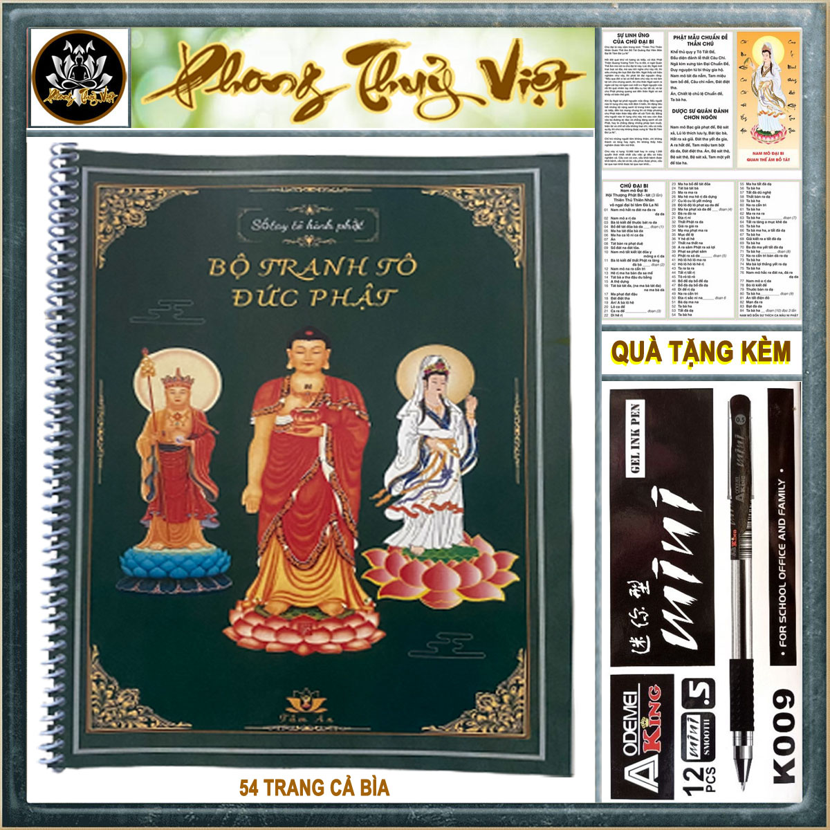 HCMBỘ TRANH TÔ MÀU ĐỨC PHẬT GIẤY CỨNG CAO CẤP KHỔ A4