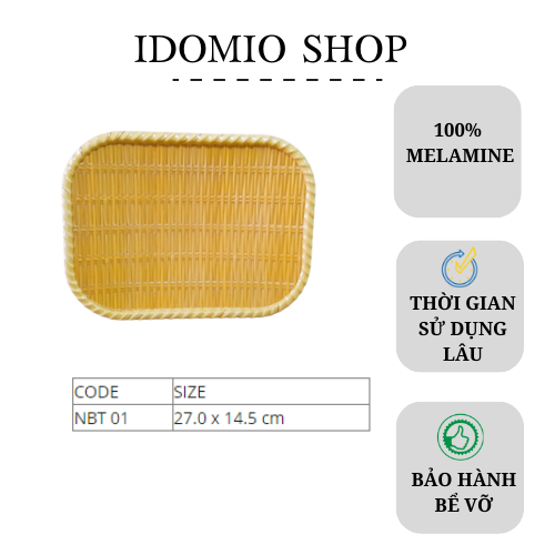 Dĩa Nhựa Giả Mây Mẹt Tre HCN Nhiều Size