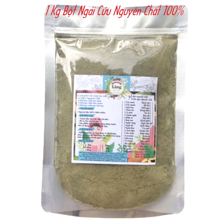 Bột Ngải cứu 100g-200g có giấy VSATTP và ĐKKD nguyên chất thiên nhiên 100% dùng để đắp mặt đa công dụng