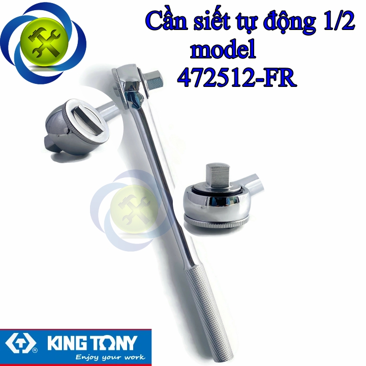 Cần siết tự động 1/2 kingtony 4725-12fr cán trắng đầu tròn