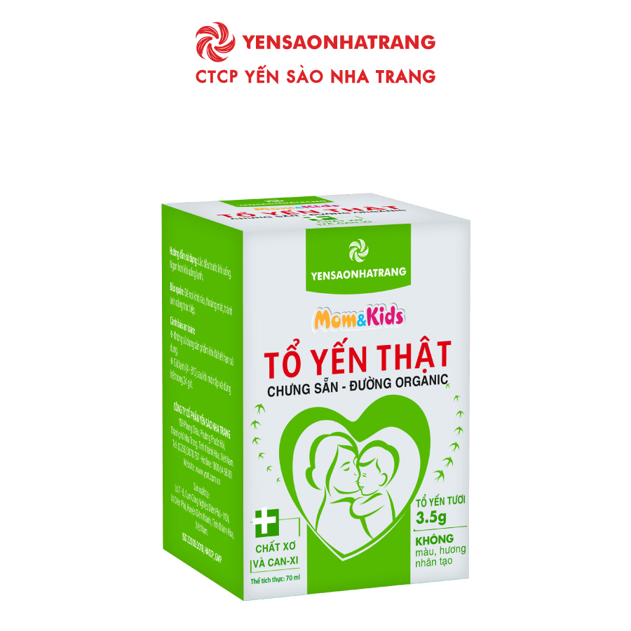 [HCM]Tổ Yến Thật Chưng Sẵn Mom&Kid Organic 70ml/lọ Yến Sào Nha Trang