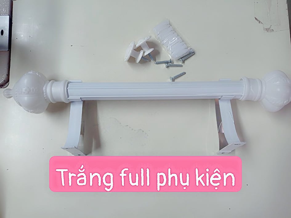 Thanh treo rèm cửa đầy đủ phụ kiện kèm theo từ 1m tới 3m5