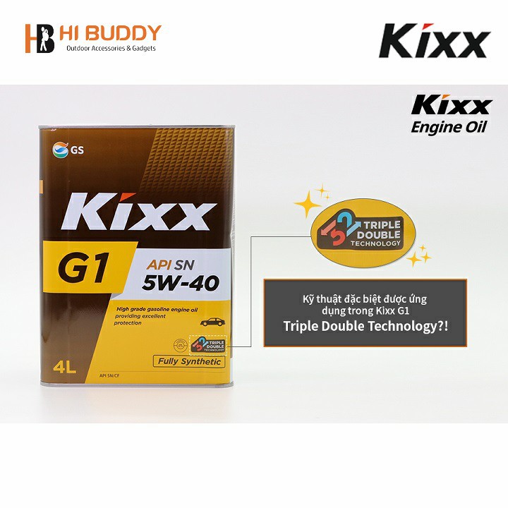 Kixx G1 – Dầu động cơ xăng Kixx G1 SN 5W - W