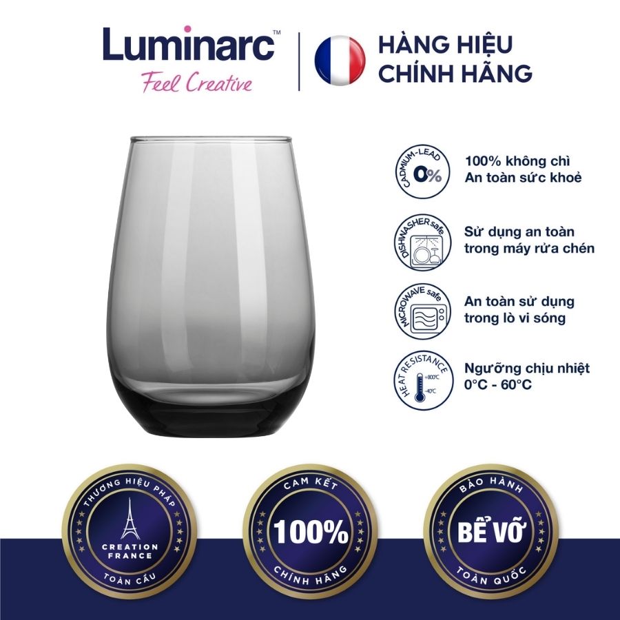 Bộ 6 ly thuỷ tinh luminarc maine grey